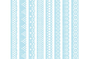 Soft Blue Lace Borders Clipart, an Illustration by Amanda Ilkov (Thumbnail 4 of 5)