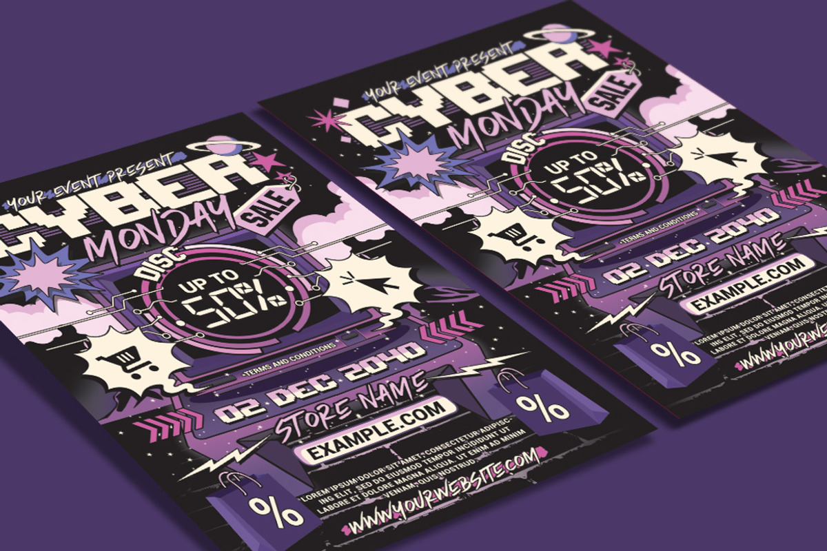 Cyber Monday Sale Flyer, a Flyer Template by Muhamad Iqbal hidayat (Photo 3 of 4)