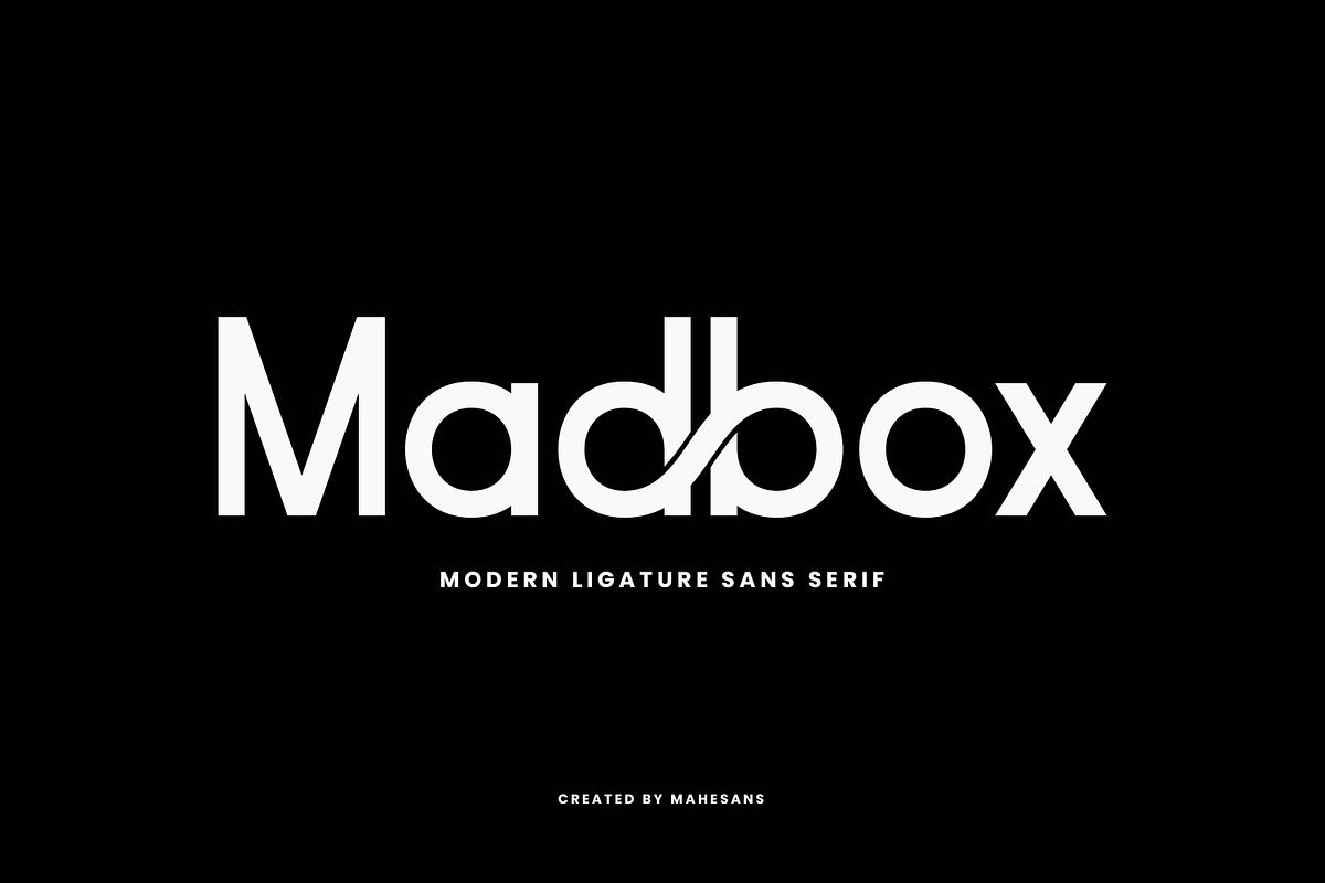 Madbox | Modern Ligature Sans Serif, a Sans Serif Font by Mahesans Co (Photo 10 of 10)