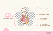 Kawaii Silly Goose Autumn Clipart, an Animal Illustration by Blumensdiary (Thumbnail 3 of 6)