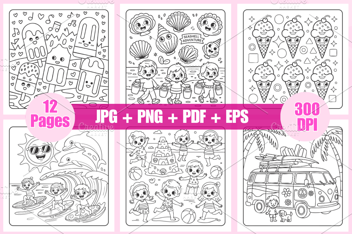 Summer Fun For Kids Vol-02, a Seasonal Illustration by Coco Bloom (Photo 2 of 3)