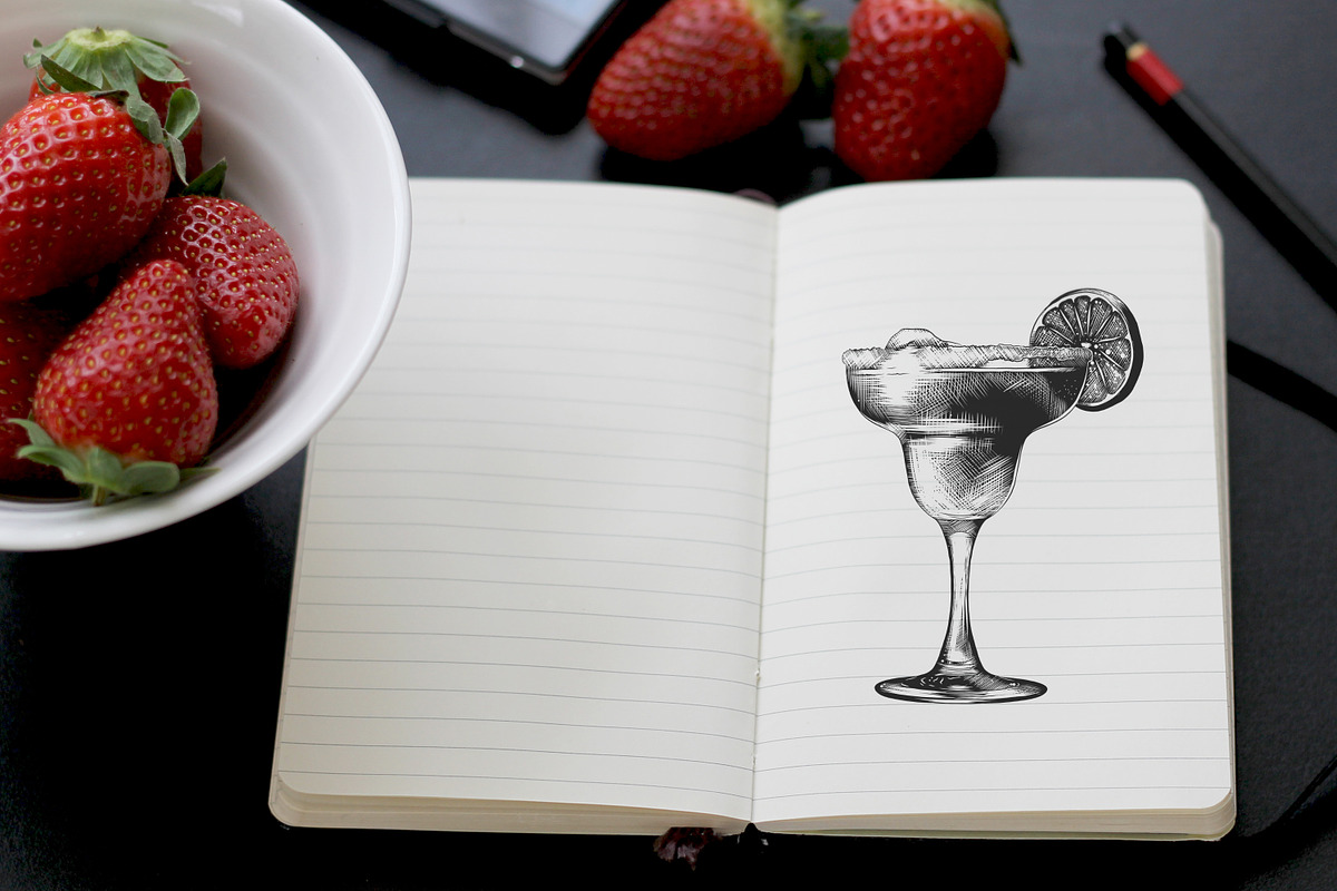 Hand drawn cocktails collection, a Food Illustration by Akimo Mia (Photo 5 of 5)