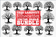 Laser Cut Tree Silhouettes Bundle, a Graphic by Creativeshirt (Thumbnail 1 of 13)