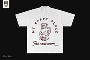 Funny Bulldog Restroom T-shirt, a Graphic by shaondesigns (Thumbnail 3 of 4)