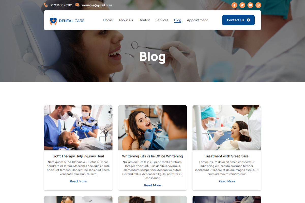 Dentalcare - Dentist Elementor Kit, a WordPress Template by Techeshta Solutions (Photo 5 of 6)