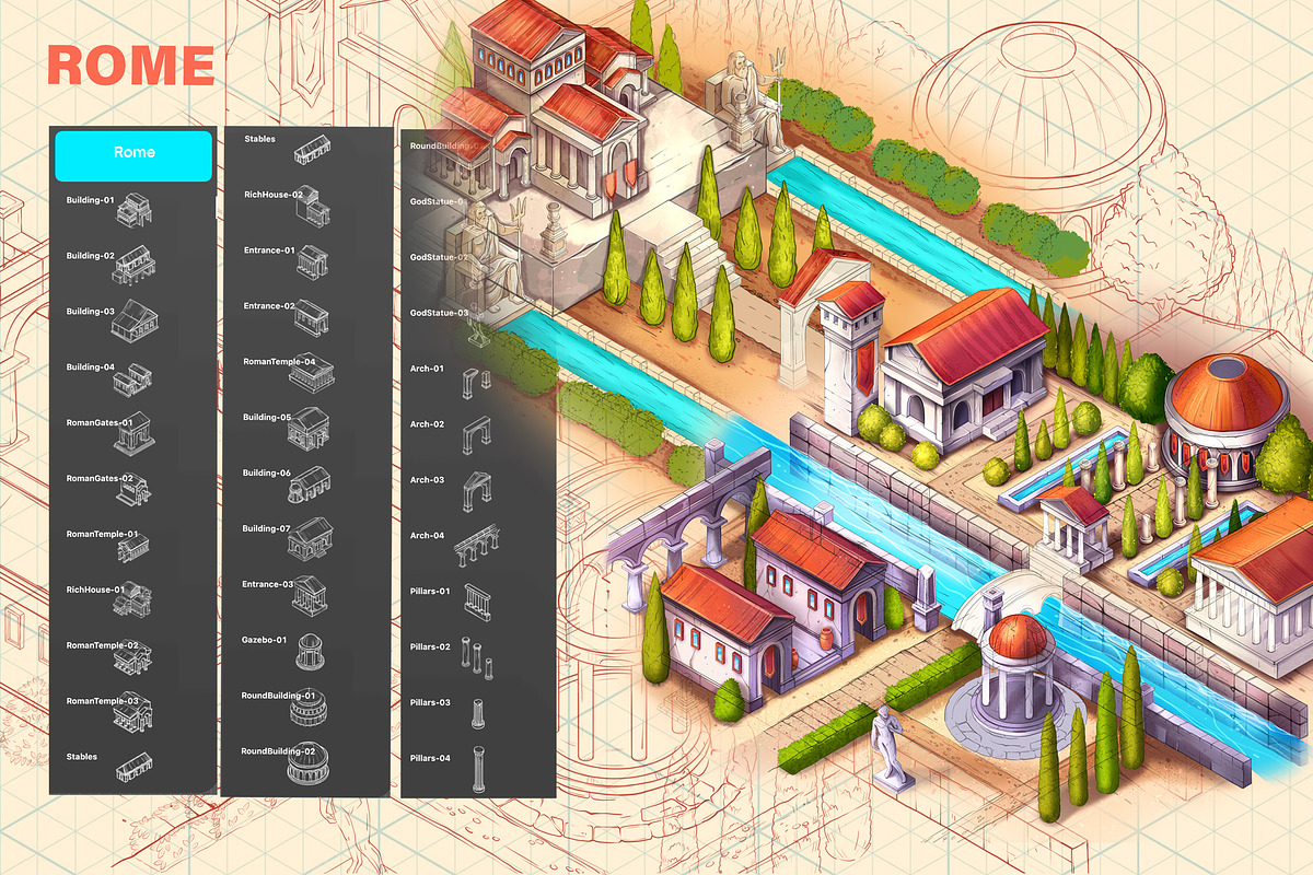 Isometric Map Creator - Civilization, a Brush Add-On by AlexandraArt (Photo 4 of 8)