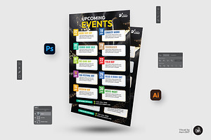 Events Schedule Flyer Template