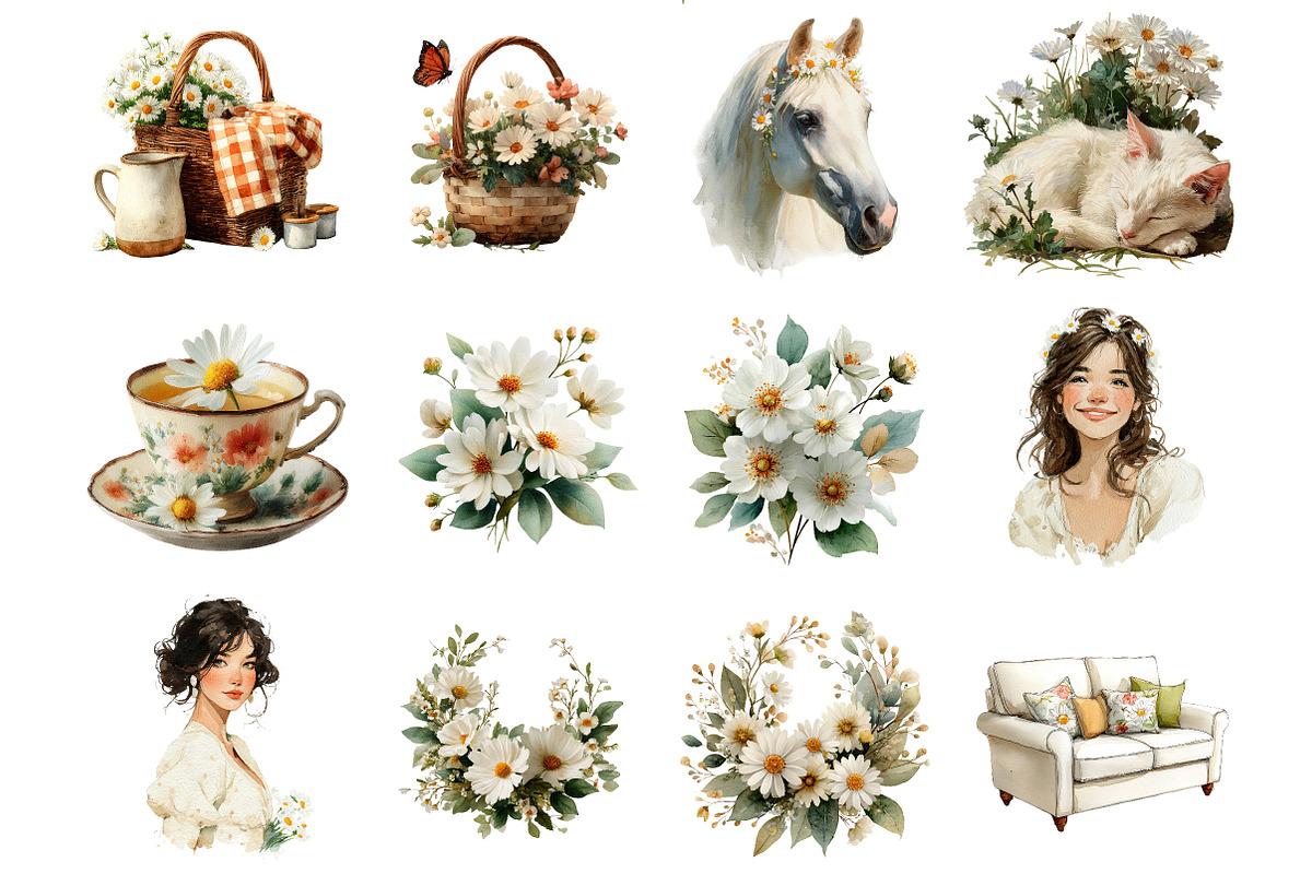 Watercolor Forest Clipart, an Illustration by DreamArtGraphic (Photo 3 of 4)