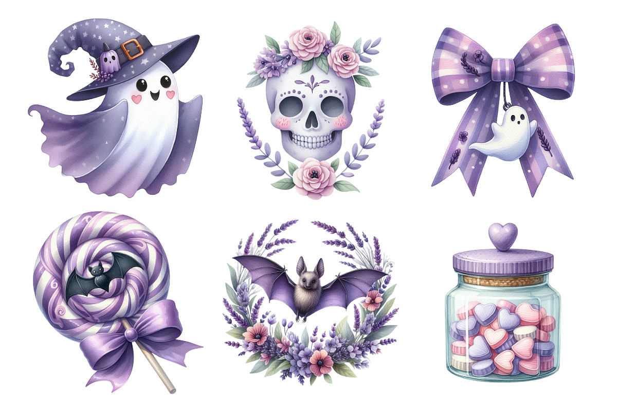 Lavender Halloween Clipart, an Illustration by Daily.Designs (Photo 5 of 5)