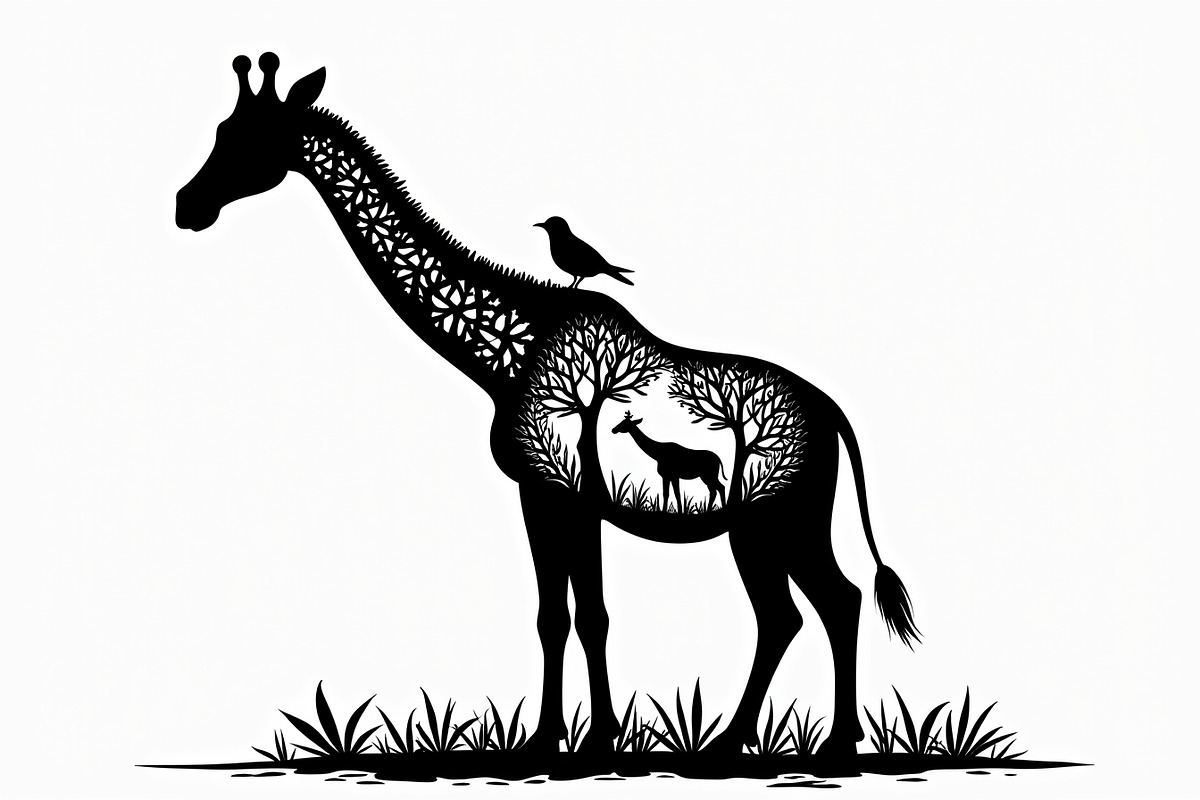 Giraffe Silhouette Vector design, an Illustration by Amazin_art (Photo 4 of 21)