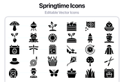 50 Springtime Glyph Vector Icons, an Outline Icon by Juicy Icons (Thumbnail 5 of 5)