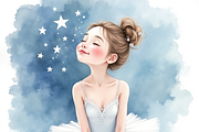 Ballerina Clipart Bundle, a Person Illustration by PLUM&FIGS (Thumbnail 7 of 13)