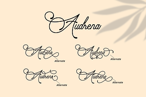 Audrena - Beautiful Monoline Font