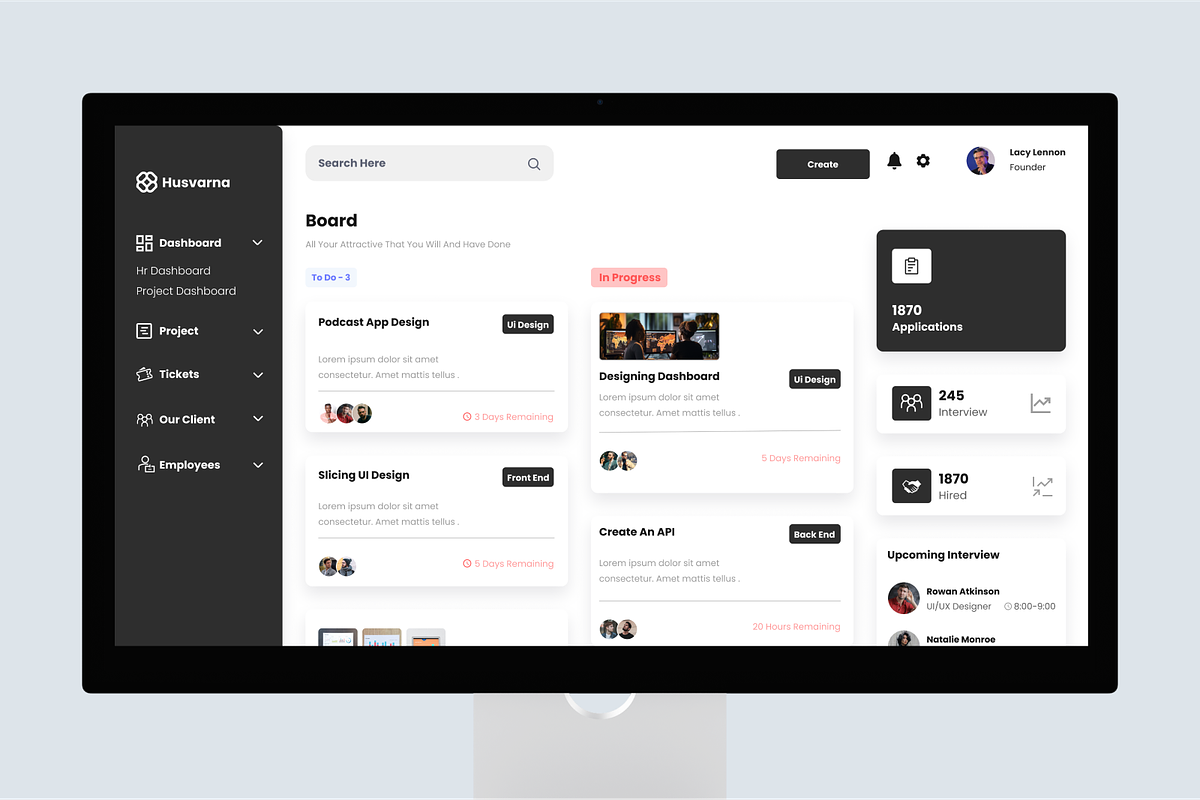 Project Management Admin Dashboard, an UI Kit Template by Annora Studio (Photo 5 of 6)