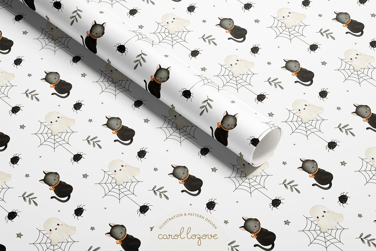 Watercolor Cute Halloween Set, a Decorative Illustration by Carol Lozove (Photo 25 of 26)
