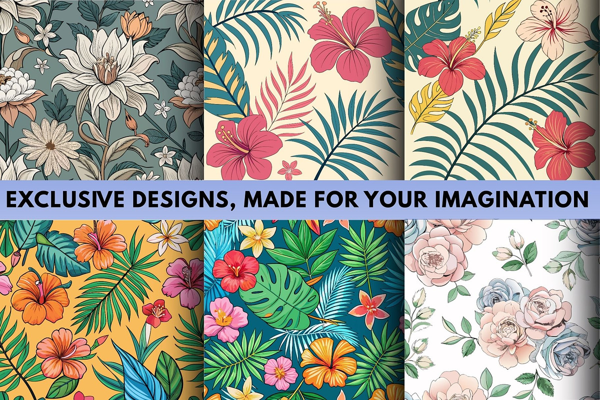 12 Whimsical Nature Tropical Floral, a Decorative Illustration by Crox Studio | Digital (Photo 1 of 2)