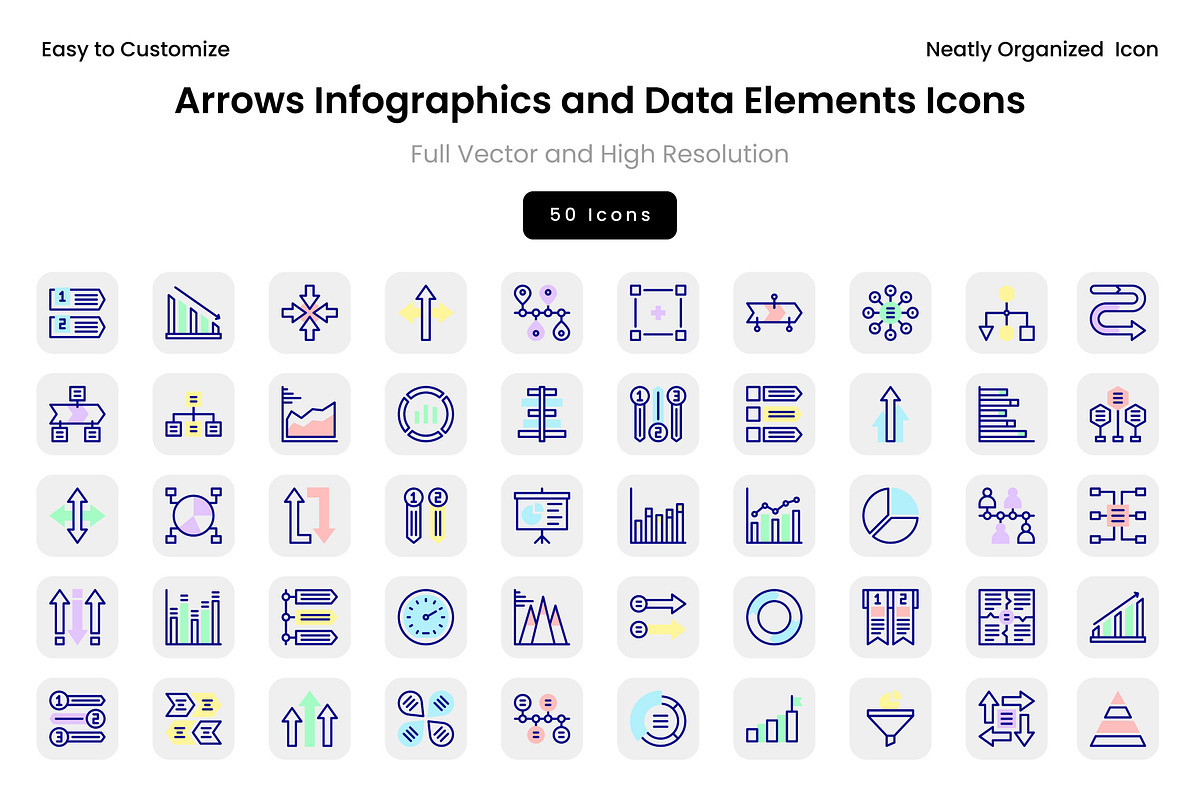 Arrows Infographics and Data Element, a Solid Icon by Wencory (Photo 1 of 2)