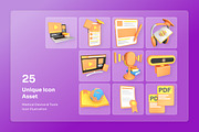 E-Learning & Online Course 3D Icon, an Education Illustration by twinstd (Thumbnail 6 of 7)