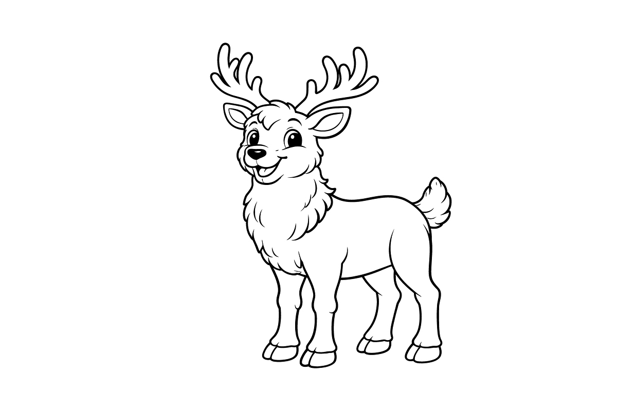 15 Cute Kawaii Animal Coloring Pages, an Animal Illustration by Annudesign (Photo 7 of 9)