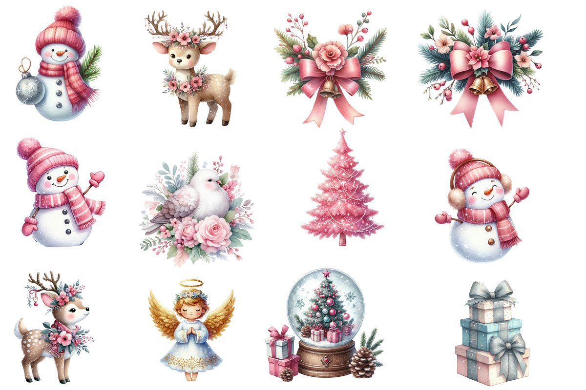 Christmas Clipart Bundle, an Illustration by Designworld (Photo 4 of 6)