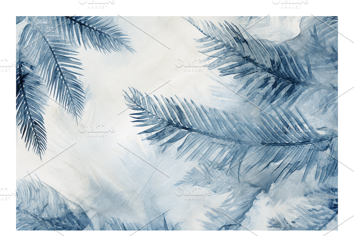 Cyle Collection · Blue Tone Leaves, a Background Graphic by milatovar (Photo 23 of 32)