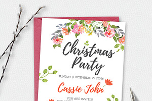 Christmas Party Invitation And Greet, an Invitation Template by graphicforest