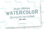 Real Watercolor Seamless Patterns, a Pattern Graphic by Greek fonts by nantia.co (Thumbnail 1 of 8)