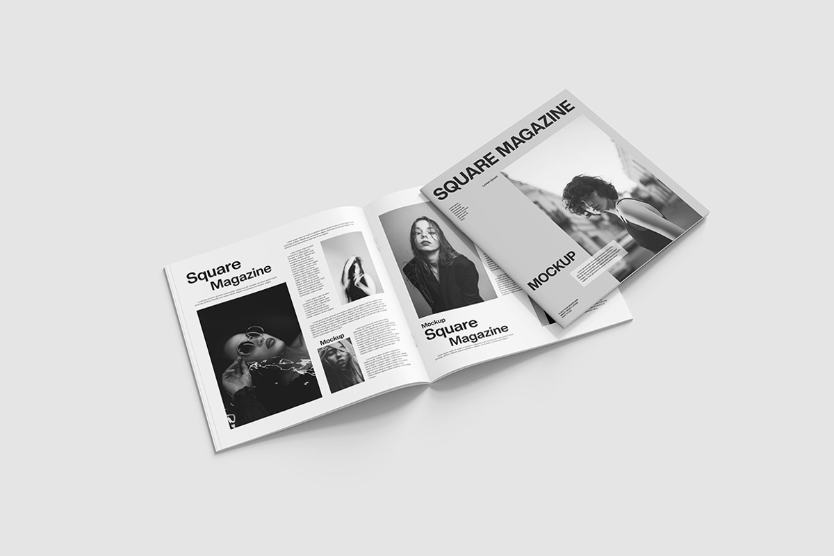 Square Magazine Mockup, a Product Mockup by Indah