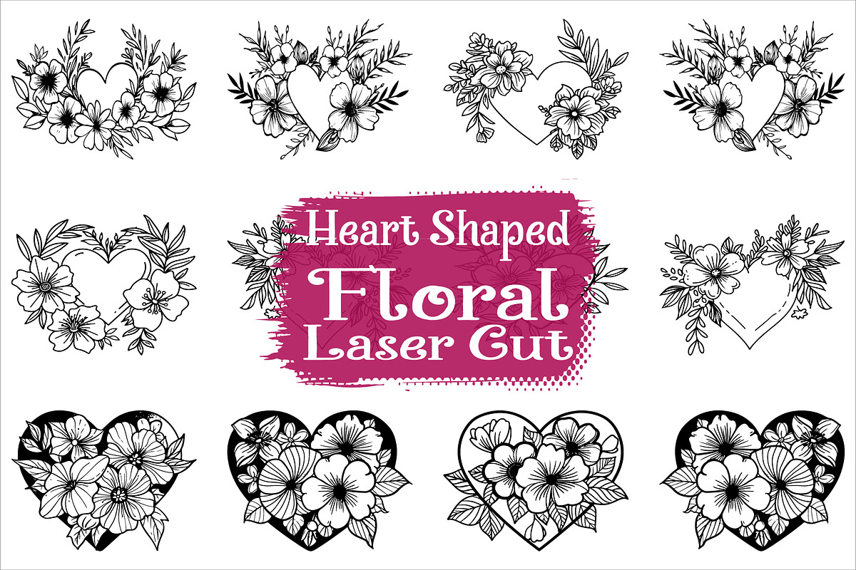 Decorative Heart Shaped Flower, an Illustration by BIPLOB EXPERT