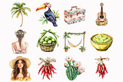 Watercolor Viva Mexico Clipart, an Illustration by Design Market (Thumbnail 2 of 5)