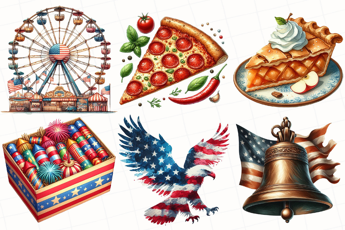 The Great American Clipart Set, an Illustration by OK Design (Photo 5 of 5)