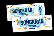 Songkran Festival Ticket, a Stationery Template by Neermana (Thumbnail 2 of 4)