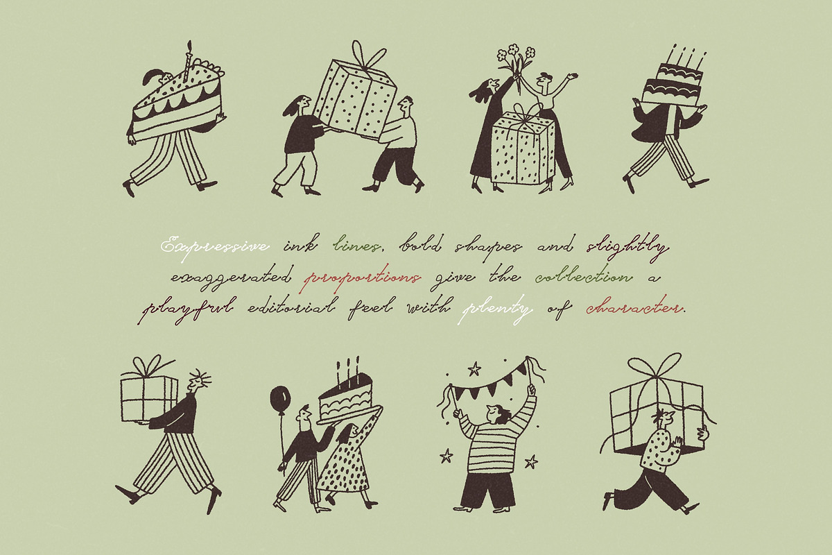 It’s Birthday: Festive Characters, a Person Illustration by Veyla (Photo 6 of 12)