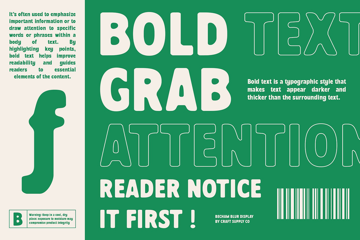 Becham Blur, a Sans Serif Font by Craft Supply Co. (Photo 2 of 8)
