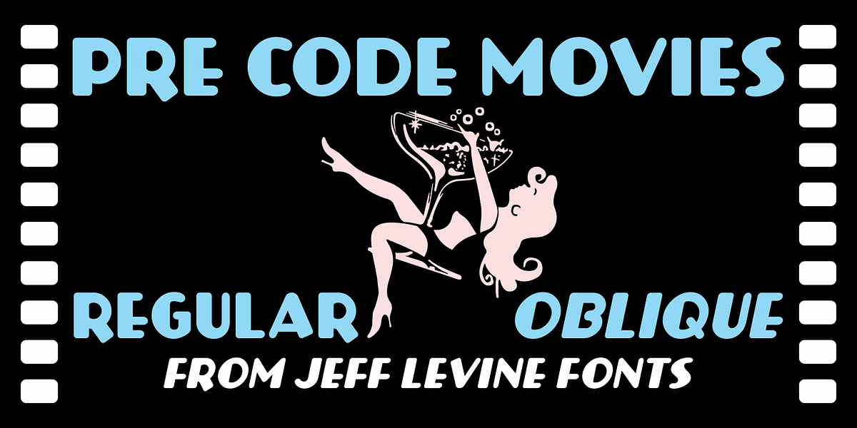Pre Code Movies JNL, a Sans Serif Font by Jeff Levine Fonts (Photo 1 of 5)