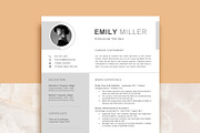 Modern Resume Template, a Resume Template by VictoriousVita (Thumbnail 1 of 8)