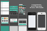 Flat iOS UI Kit with 2 flat iPhones, an UI Kit Template by ODDS & ENDS (Thumbnail 3 of 4)
