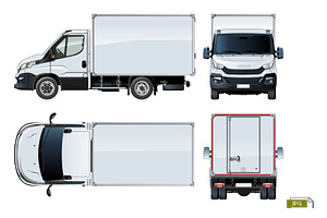 Delivery/cargo Truck Mockup