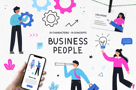 Modern Business People, a Person Illustration by yuliyalins