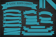 Vintage Blue Ribbon Banner Clipart, an Illustration by Amanda Ilkov (Thumbnail 2 of 4)