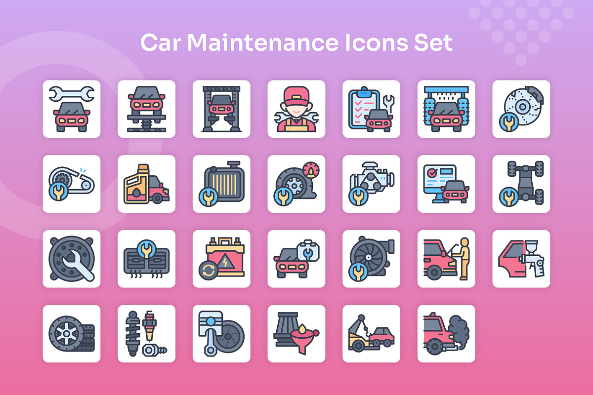 Car Maintenance Icons - Filled Line, an Icon by Kmg Design (Photo 2 of 2)
