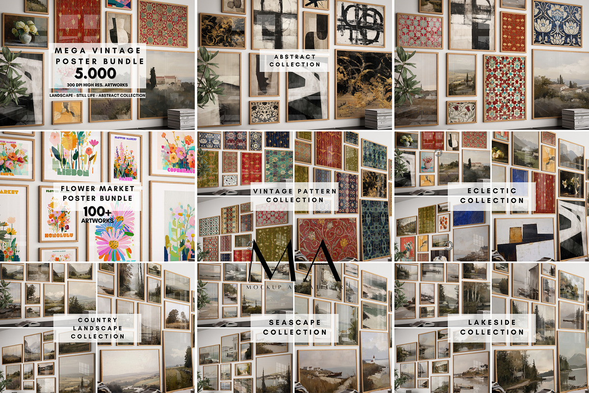 Mega Poster Shop Builder Bundle, a Household Mockup by Mockup Art Atelier (Photo 6 of 61)