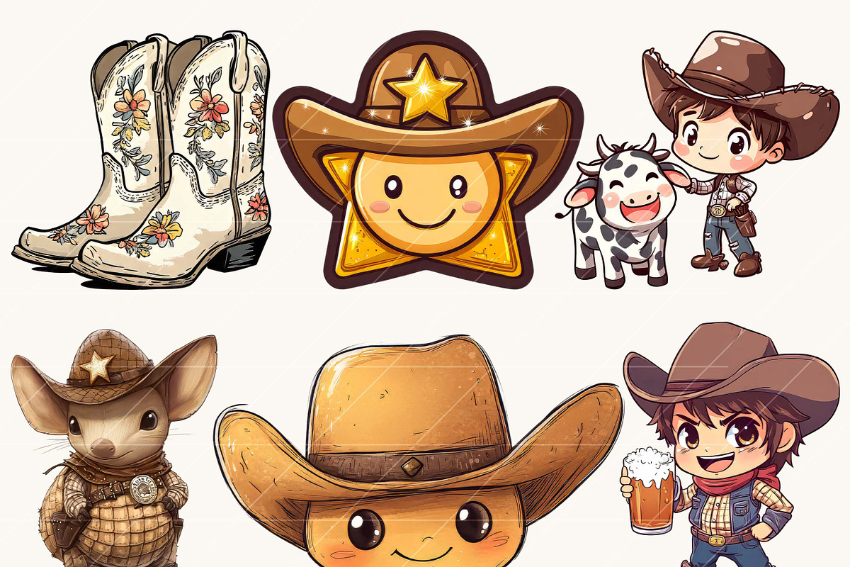 Retro Western Wild West Clipart, a Person Illustration by Design Scotch (Photo 6 of 8)