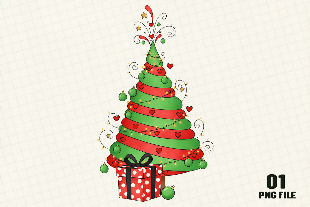 Christmas Tree PNG, an Illustration by DreamCafeArt (Photo 1 of 4)