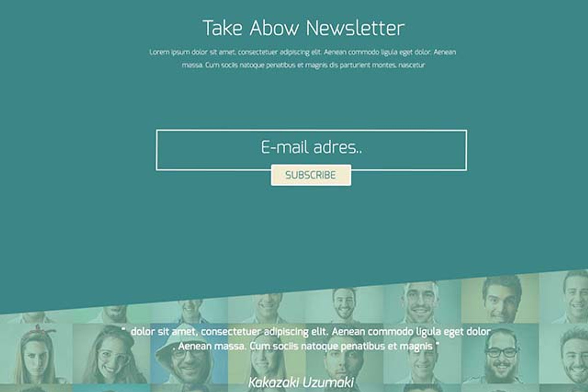 Take Abow One Page Multi-purpose PSD, a Landing Page Template by Tetuko Themes (Photo 2 of 3)