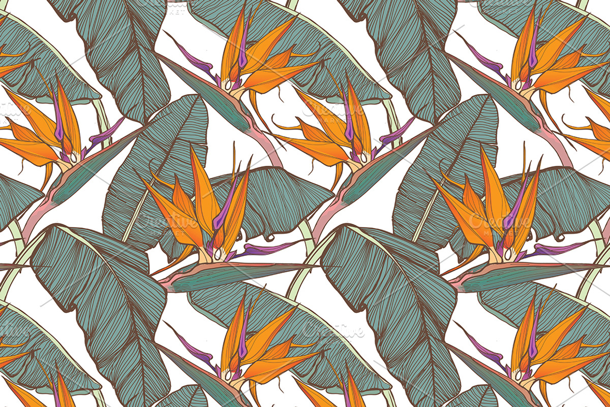 Tropical palm leaves patterns, a Pattern Graphic by Julia Bilenko (Photo 7 of 7)