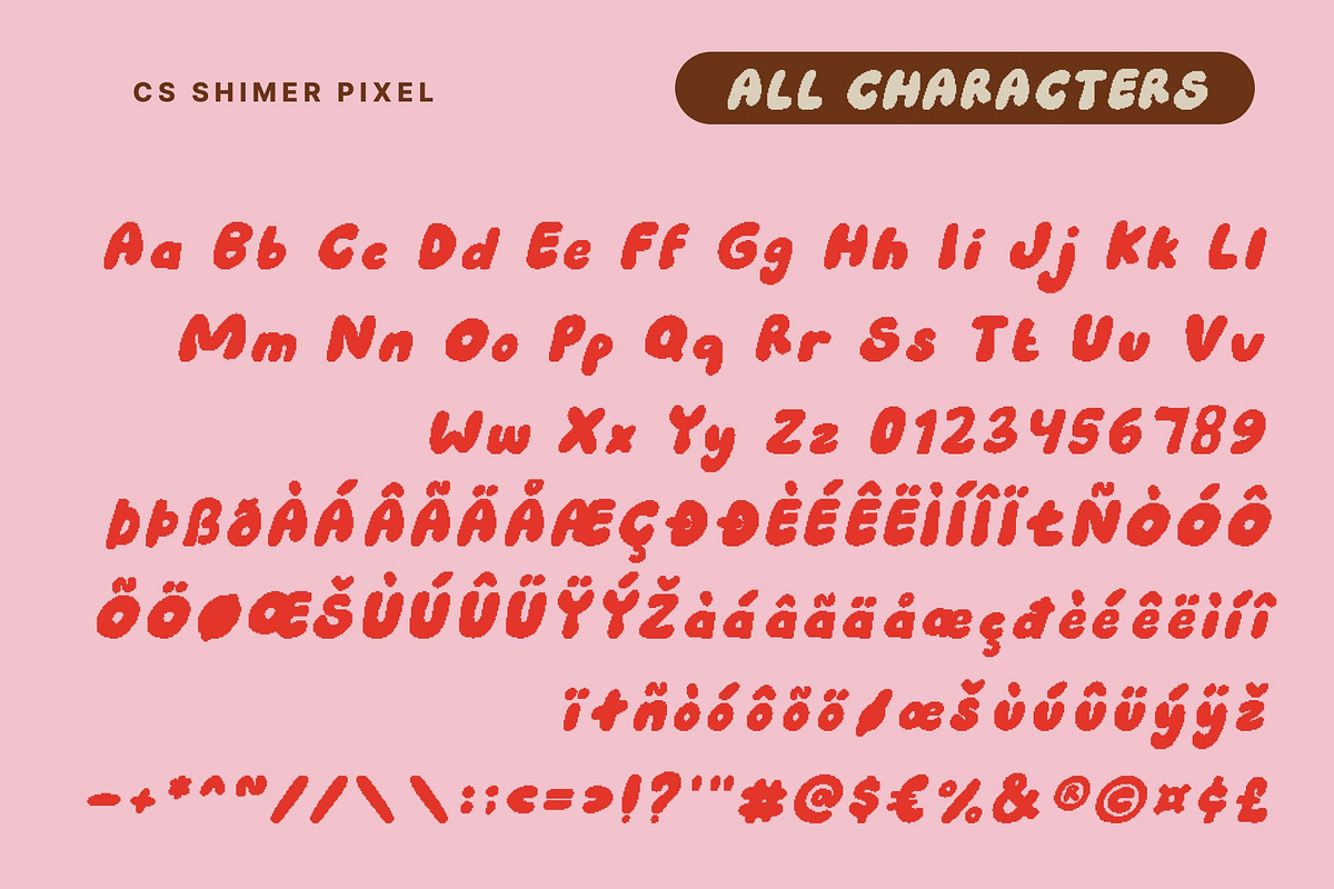 CS Shimer Pixel, a Sans Serif Font by Craft Supply Co. (Photo 8 of 8)