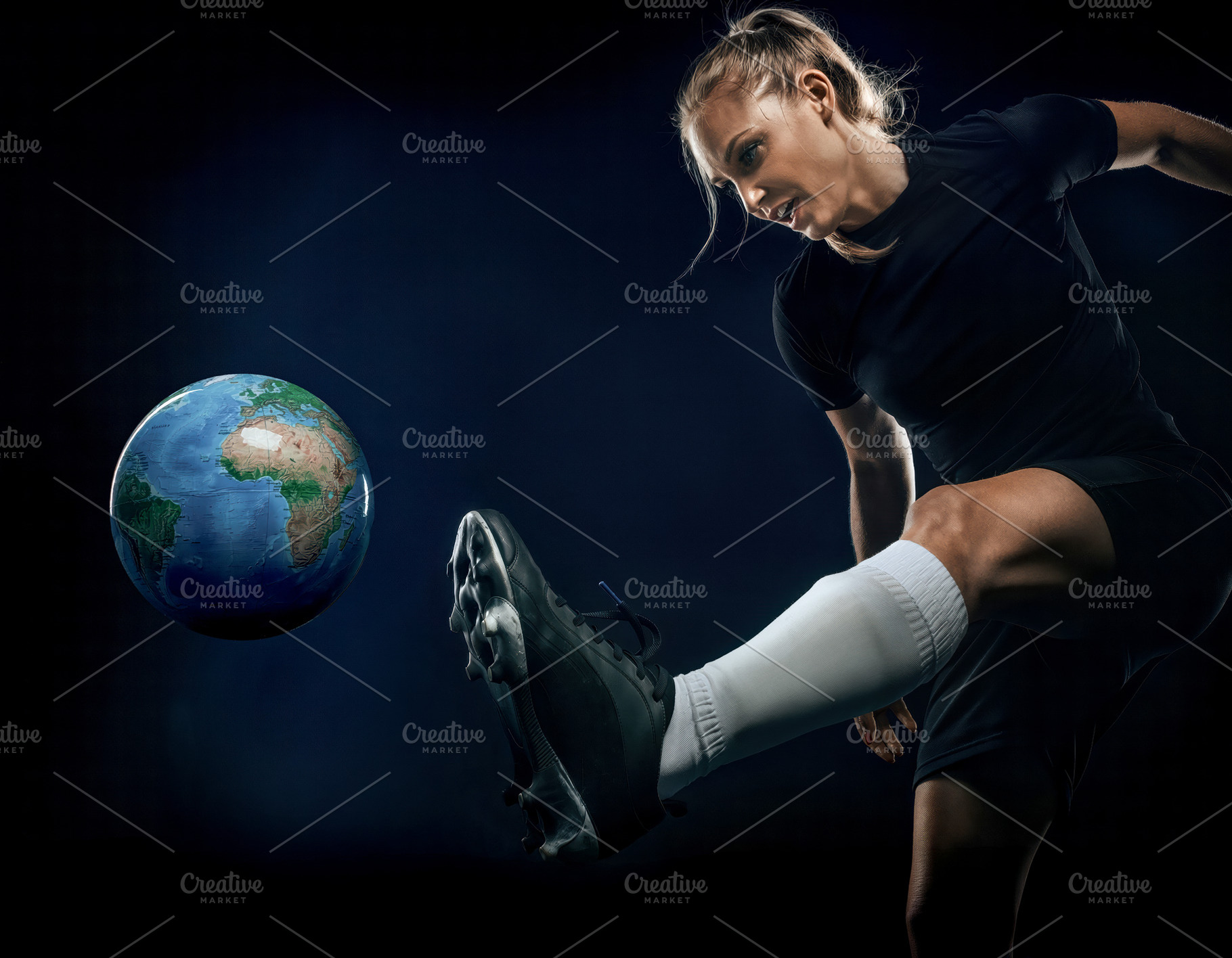 Global Soccer Power Kick Concept, a Sports & Recreation Photo by Davizro's Market