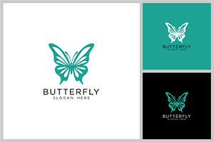 Butterfly Insect Logo Vector Design