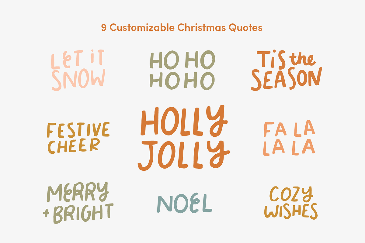 Christmas Illustration + Phrase Pack, an Illustration by Forth and Wild (Photo 3 of 10)